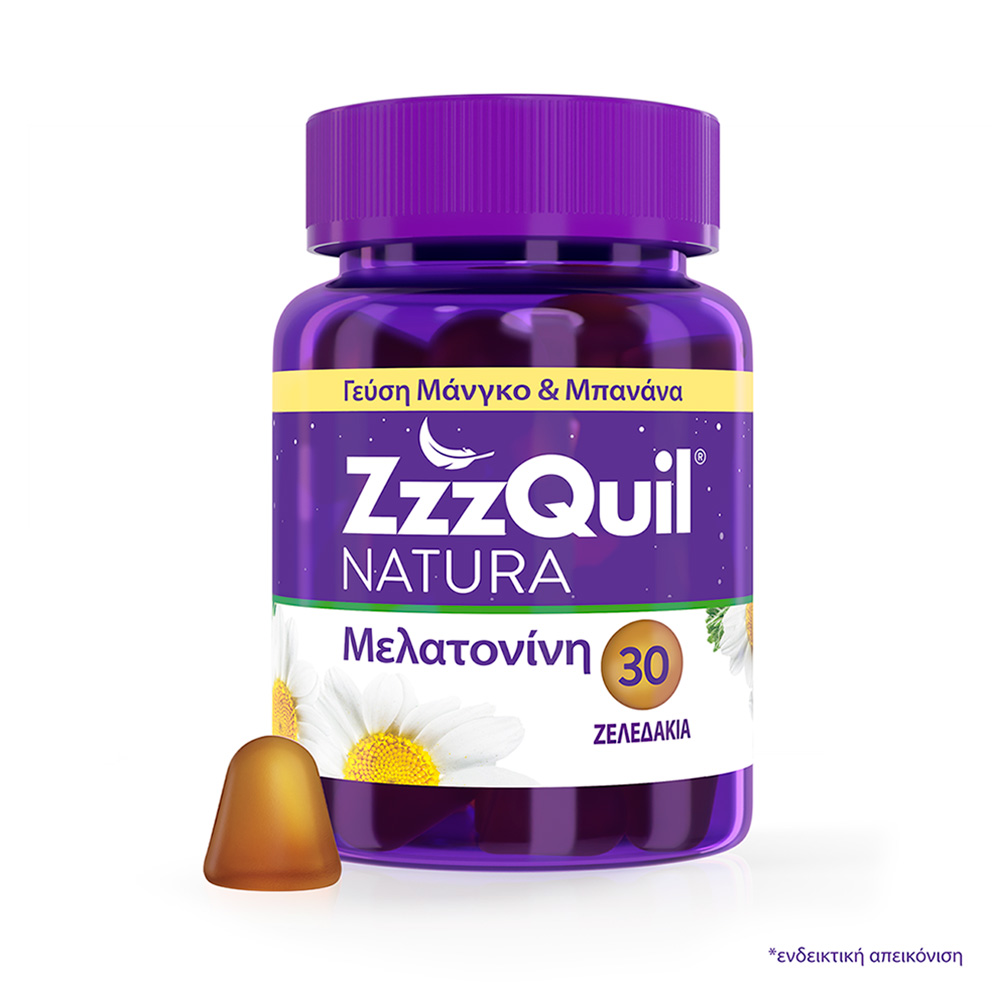 ZzzQuil Natura Συμπλήρωμα Διατροφής με Μελατονίνη και γεύση Μάνγκο Μπανάνα, 30 ζελεδάκια